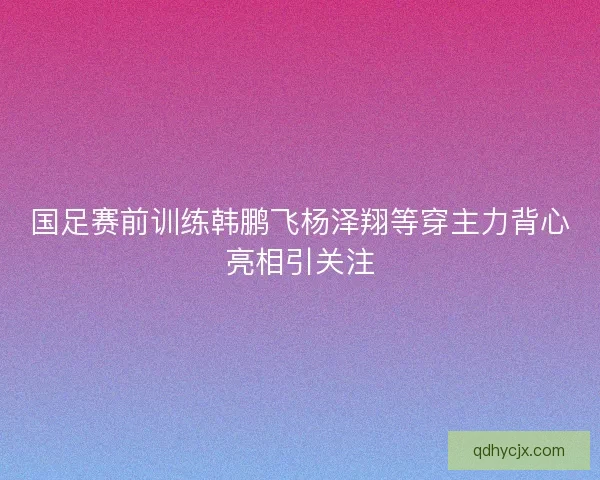 国足赛前训练韩鹏飞杨泽翔等穿主力背心亮相引关注